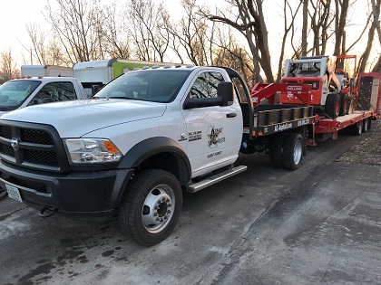equipment truck and trailer